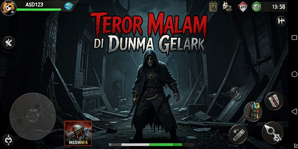 Screenshot utama dari gameplay menegangkan ASD123.