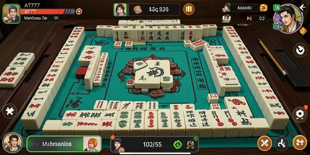 Tampilan gameplay Mahjong yang menarik di AT777.