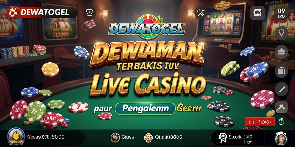 Tampilan screenshot gameplay DEWATOGEL dengan dealer langsung yang profesional.