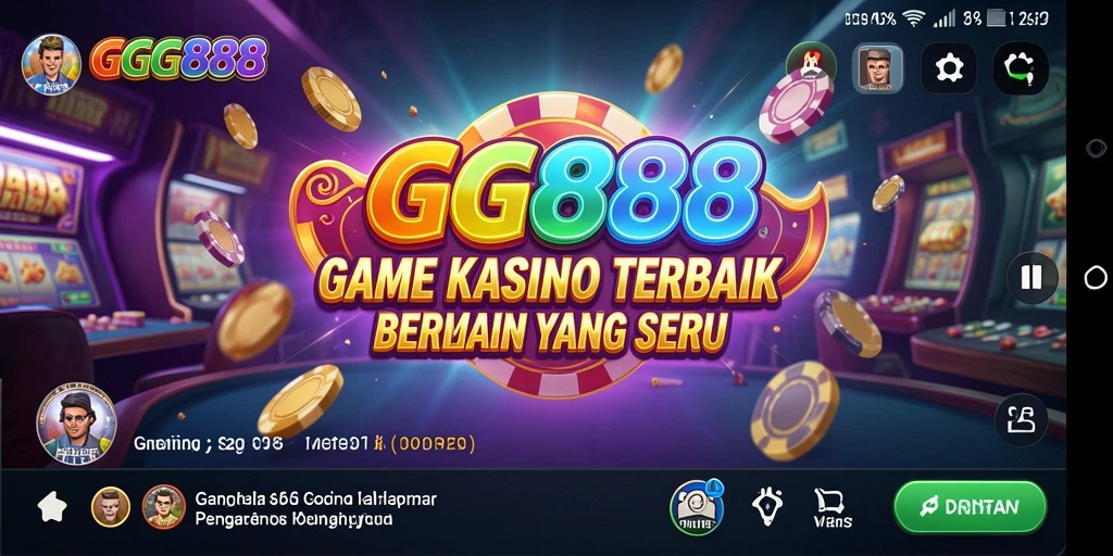 Tampilan permainan GGG888 yang memukau dengan grafik kasino yang menarik.