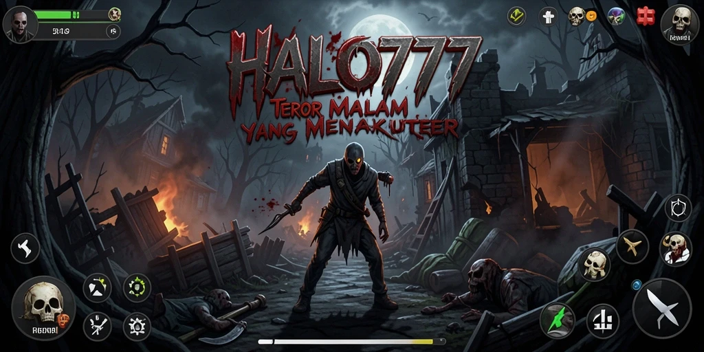 Screenshot gameplay HALO777 menampilkan suasana mencekam yang sangat nyata.