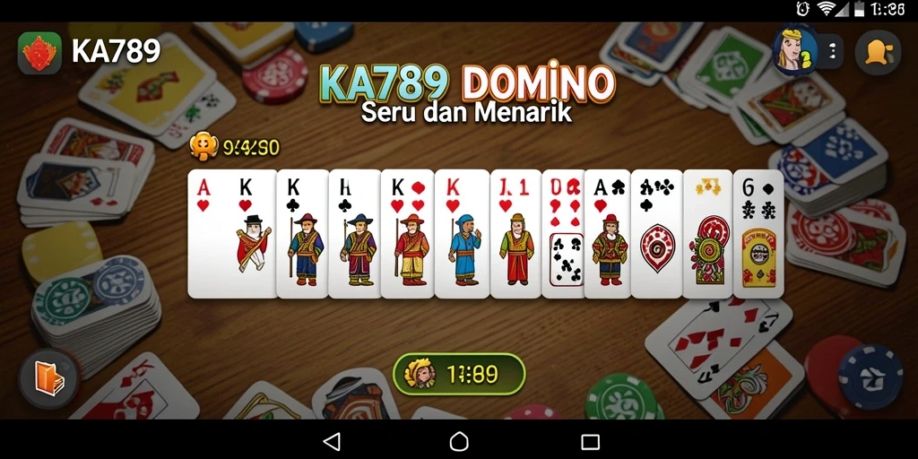 Tampilan gameplay KA789 menunjukkan keseruan permainan domino.