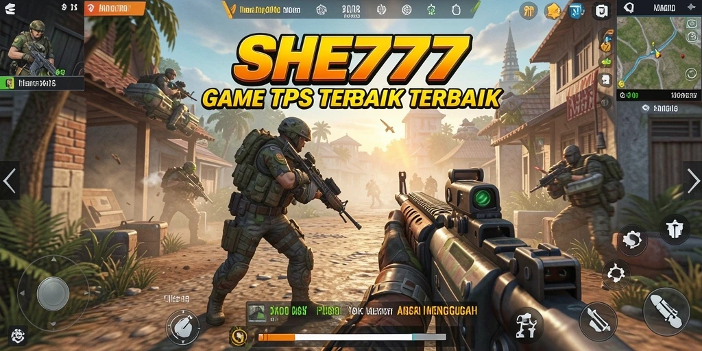 Gameplay seru di SHE777 dengan pertarungan TPS.