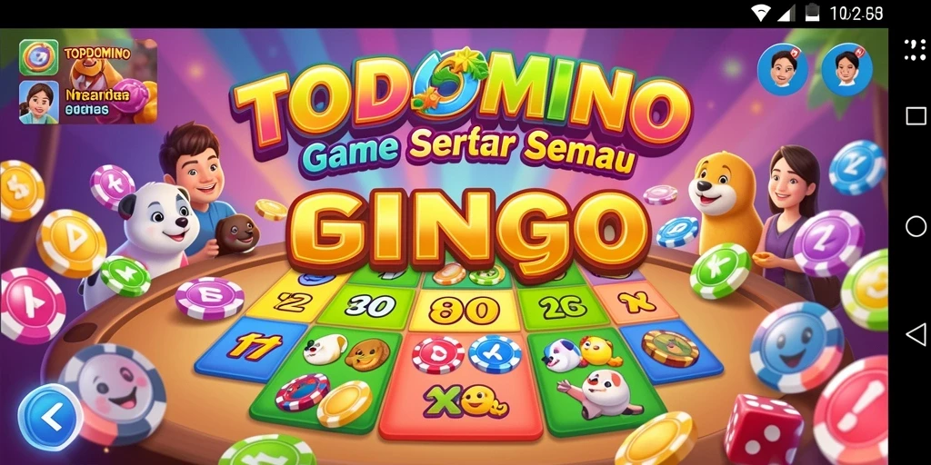 Tampilan gameplay seru dalam aplikasi Bingo TOPDOMINO.